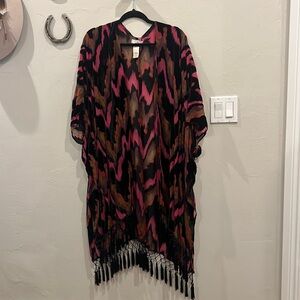 Free People dripping velvet burnout kimono